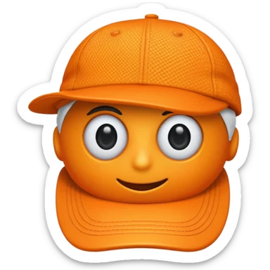 orange golf hat sticker