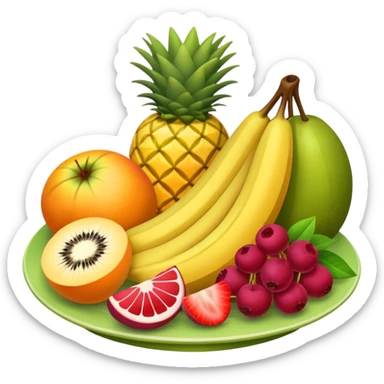 fruits plate sticker