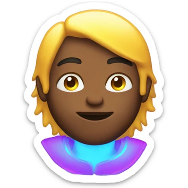 muscular boys in neon lights sticker