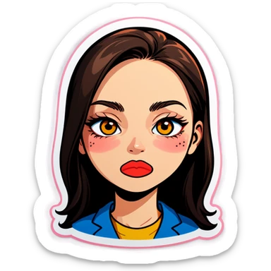 The face of the person who covers one eye and mouth sticker