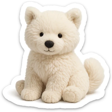 jellycat stuffed plush samoyed puppy sticker