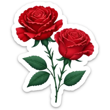 carnation and rose sticker
