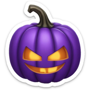 Purple jack o lantern sticker