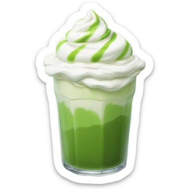 starbucks iced matcha latte with whipped cream  sticker