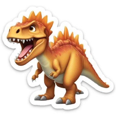 Dinosaurio montado en un dragón  sticker
