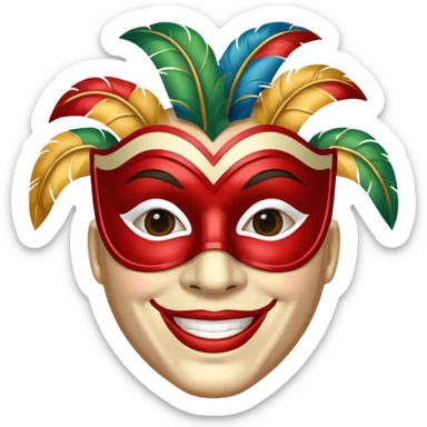 carnival masked guy sticker