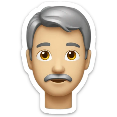 tete d'un homme boudist bouche ferme sticker