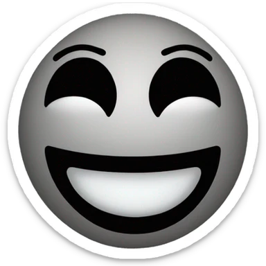 black smiley face sticker