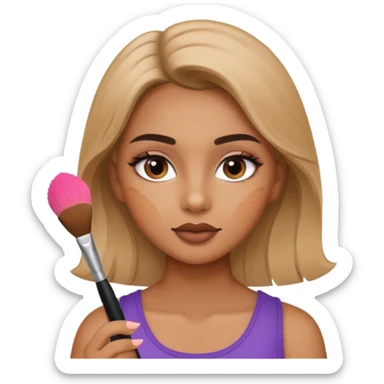 Quiero q la chica se ponga a maquillarde sticker