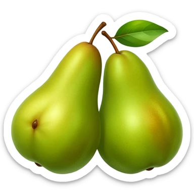 a realistic pear sticker
