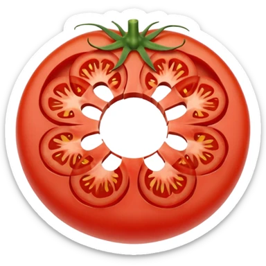 circle slice tomato sticker