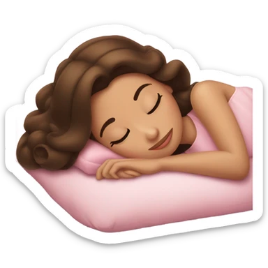Sleeping brunette beauty Disney sticker