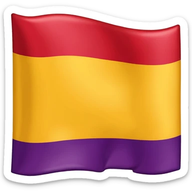 Bandera roja,amarilla y morada sticker