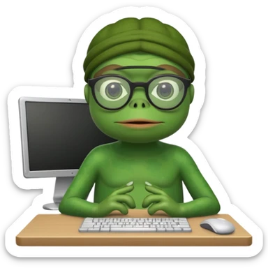 pepe the frog computer  sticker