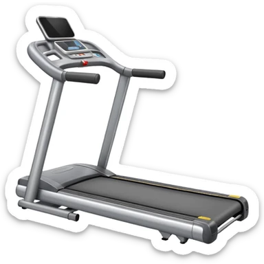 empty treadmill without anyone standing on it sticker