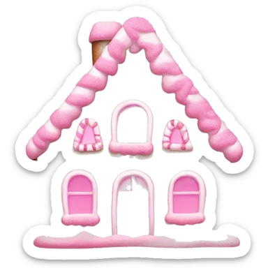 Pink Gingerbread House Aesthetic sticker