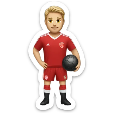 Red football club sticker