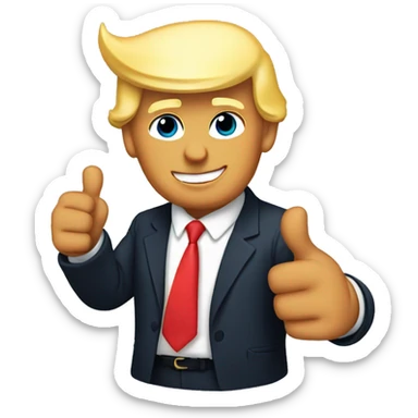 Donald trump thumbs up sticker