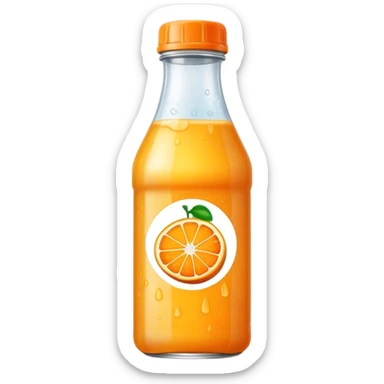 Orange juice bottle sticker