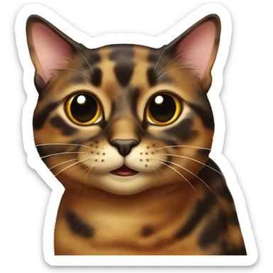 tortoiseshell cat who winks with one eye sticker