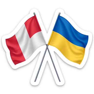 poland ukraine flag sticker