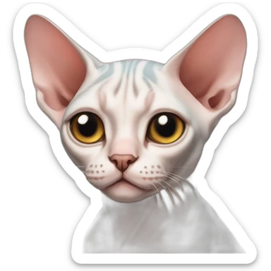 sphynx cat sub bedge sticker