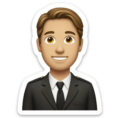 mormon missionary with brown hair sticker