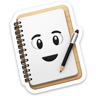 Libreta y lapiz sticker