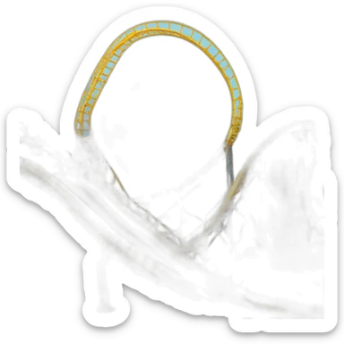 A rollercoaster splashing into water sticker