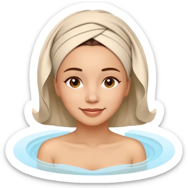 happy woman relaxing at the spa sticker