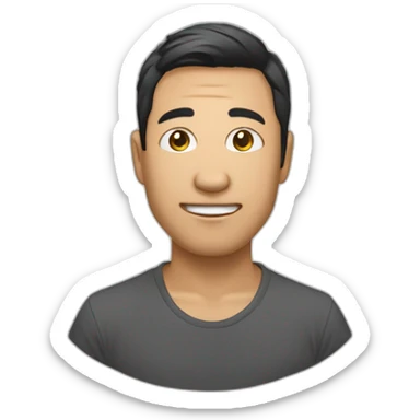 Một người mặt ngại ngùng đeo mặt nạ vui vẻ sticker