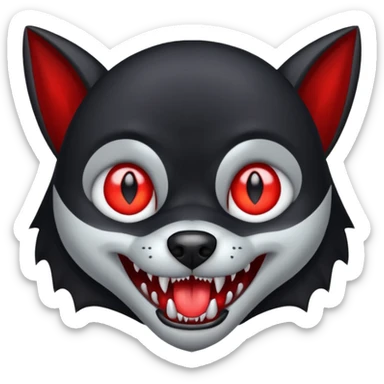 vampire dog sticker