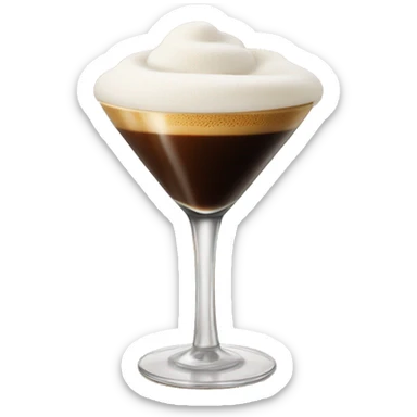 Espresso martini with foam on top  sticker