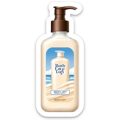bath and body works book loft lotion  sticker