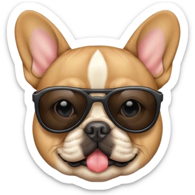 french bulldog wearing sunglasses  sticker