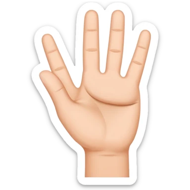 Hand sign in the shape of the letters HK as sticker