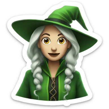 Green witch from wicked  sticker