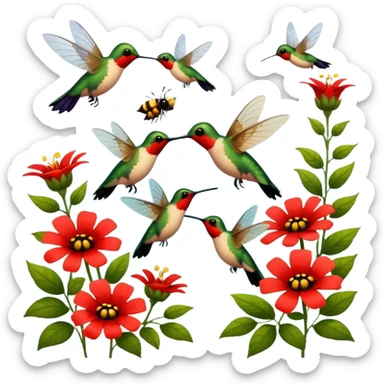 🎨Donde danzan las mariposas y los colibrís y entre las 💐flores y la 🏞️naturaleza las 🐝abejas bebiendo el néctar de las flores polinizando the 🐞ladybug rojo divino entre los jardines de pintorescos y majestuosos colores sticker
