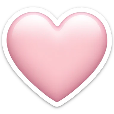 Lighter pastel pink heart sticker