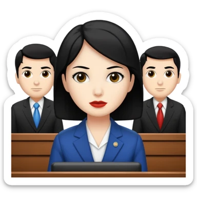 congressional meeting of people with black hair and white skin sticker