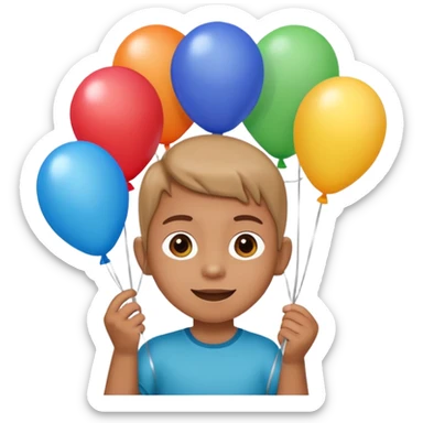 Balloons holder kid sticker