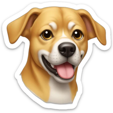 Chien qui mange du miel sticker