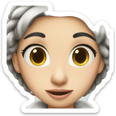 Young dark haired Christmas princess sticker