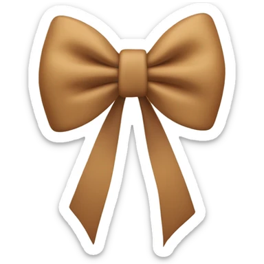 Tan bow  sticker
