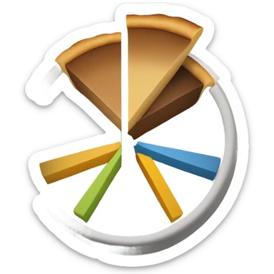 Pie chart 70 30 sticker
