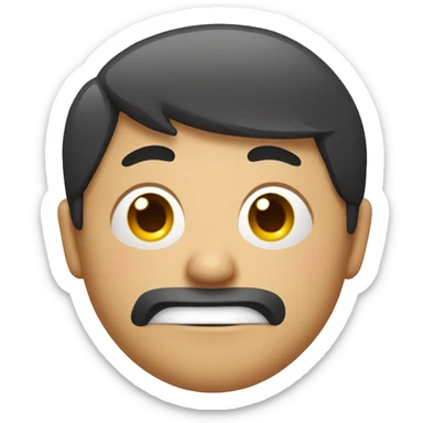 Asian dude with one eye open and tongue out sticker