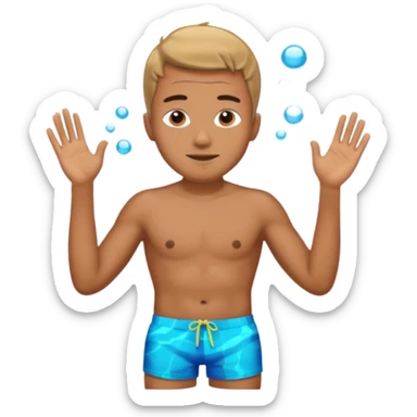 Underwater man sticker