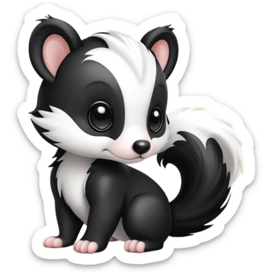 Skunk puppy sticker
