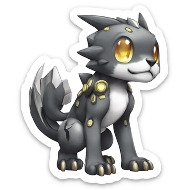 cute cool edgy shiny Digimon-Fakemon-animal full body sticker