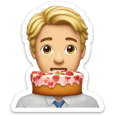 Carlson eats cake sticker